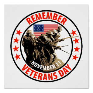 Póster Recuerde el día de veteranos