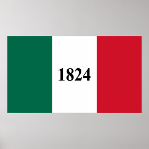 Póster Recuerde la bandera del estado de Álamo Texas