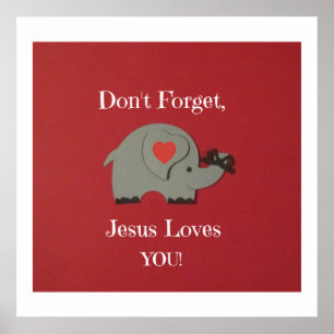 Póster ¡Recuerden a los niños que Jesús los ama!