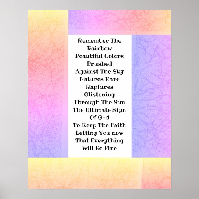 Póster Recuerden el arcoiris (Frente)