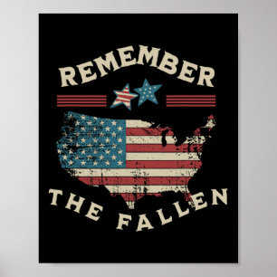 Póster Recuerden el cuarto día de conmemoración de la ban