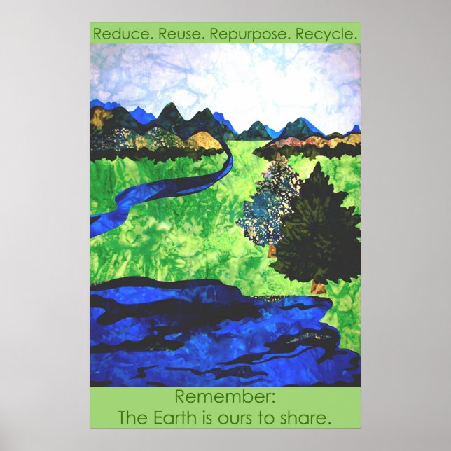 Póster "Recuerden: La Tierra es nuestra para compartir" P (Frente)