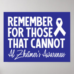 Póster Recuerden para los que no pueden alzheimer