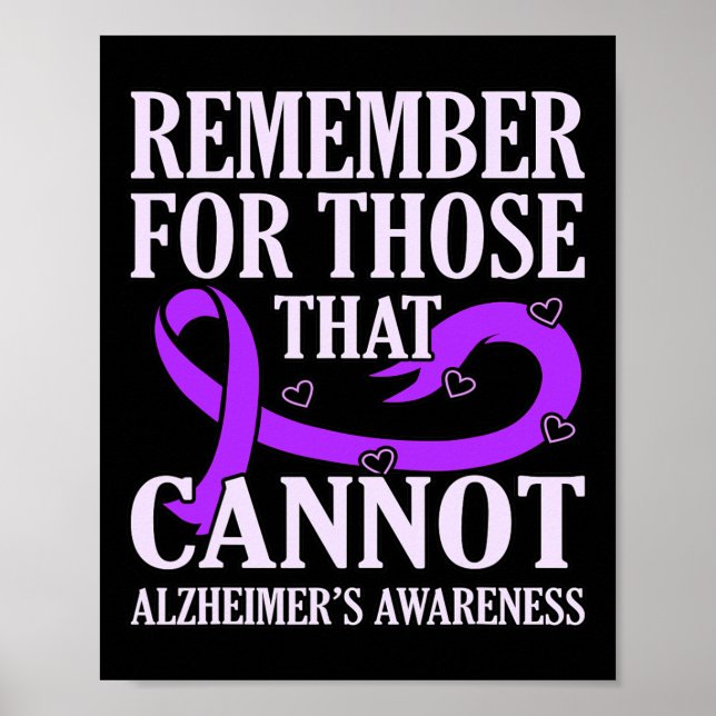 Póster Recuerden para los que no pueden alzheimer (Frente)