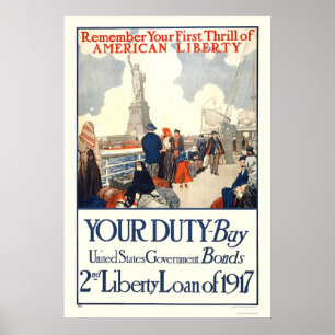 Póster Recuerden su primera emoción por la libertad estad