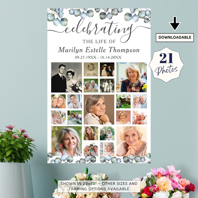 Póster Recuerdo 21 Collage de Fotos Eucalipto con Letra (Subido por el creador)