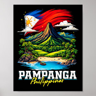 Póster Recuerdo de bandera filipina Pampanga Filipinas