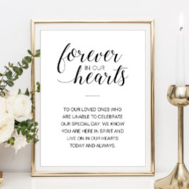 Póster Recuerdo de Boda para Siempre en Nuestros Corazone