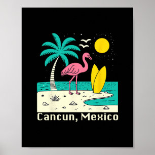 Póster Recuerdo de Cancún México Familia Pareo México