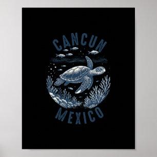 Póster Recuerdo de Cancún México para Familia con Coincid