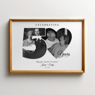 Póster Recuerdo de Colaje de Fotos del 50 Aniversario de