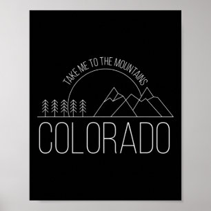 Póster Recuerdo de Colorado Senderismo Llévame a las Mont