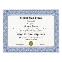 Recuerdo de Diploma para Graduación de Escuela Sec