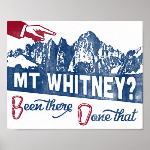 Póster Recuerdo de escalada de montaña del Poster Whitney