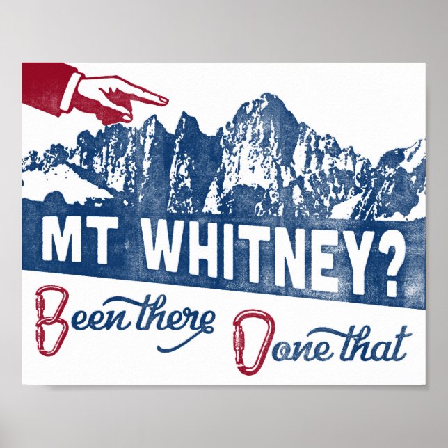 Póster Recuerdo de escalada de montaña del Poster Whitney (Frente)