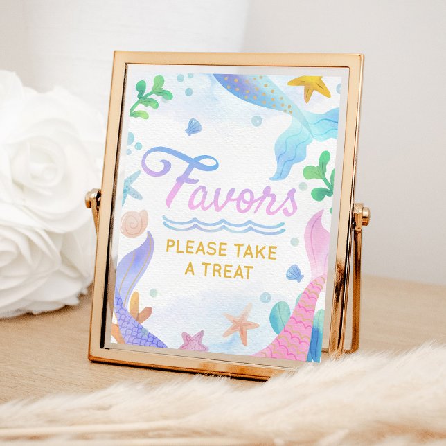 Póster Recuerdo de fiesta de cumpleaños de sirena bajo el (Subido por el creador)