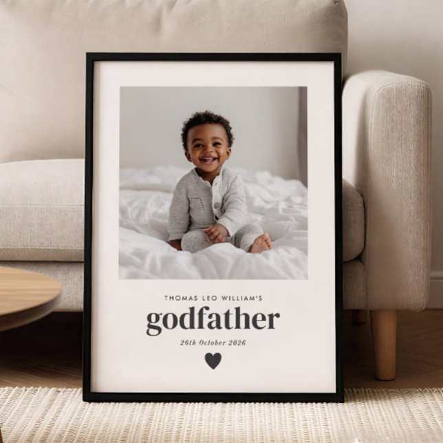 Póster Recuerdo de Foto de Padrino (Godfather Photo Keepsake Poster)