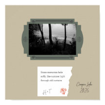 Recuerdo de foto en beige oliva vintage