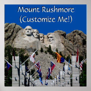 Póster Recuerdo de fotos del Personalizable Mount Rushmor