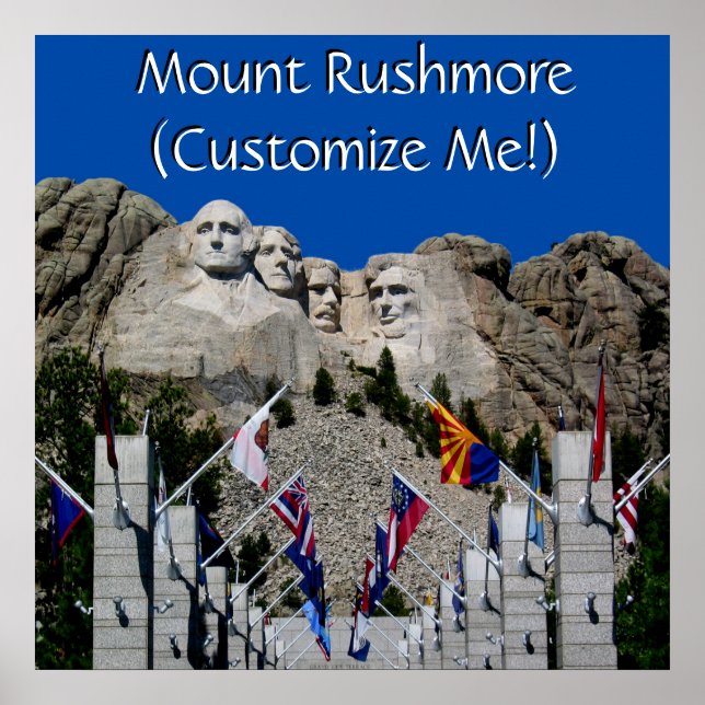 Póster Recuerdo de fotos del Personalizable Mount Rushmor (Frente)