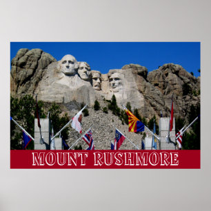 Póster Recuerdo de fotos del Personalizable Mount Rushmor