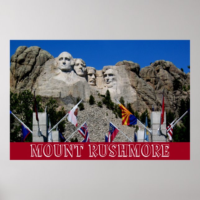 Póster Recuerdo de fotos del Personalizable Mount Rushmor (Frente)