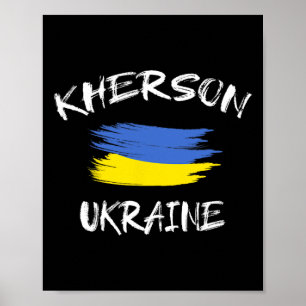 Póster Recuerdo de Kherson Ucrania Bandera del país ucran