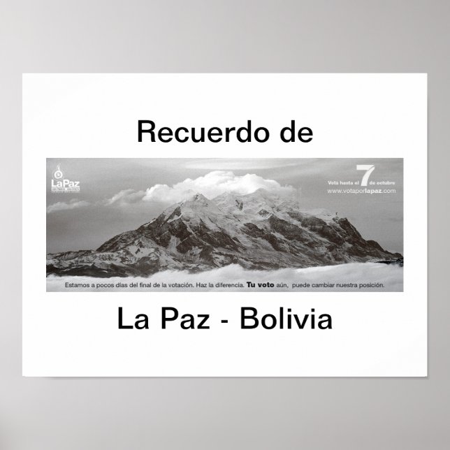 Póster Recuerdo de Las Paz (Frente)