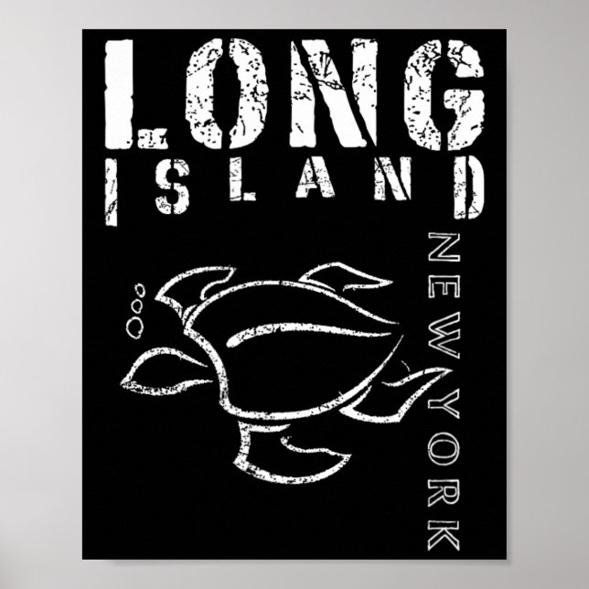 Póster Recuerdo de Long Island Nueva York (Frente)