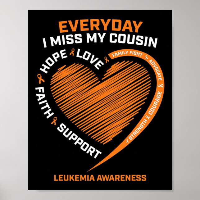 Póster Recuerdo De Mi Primo Leukemia Awaren (Frente)