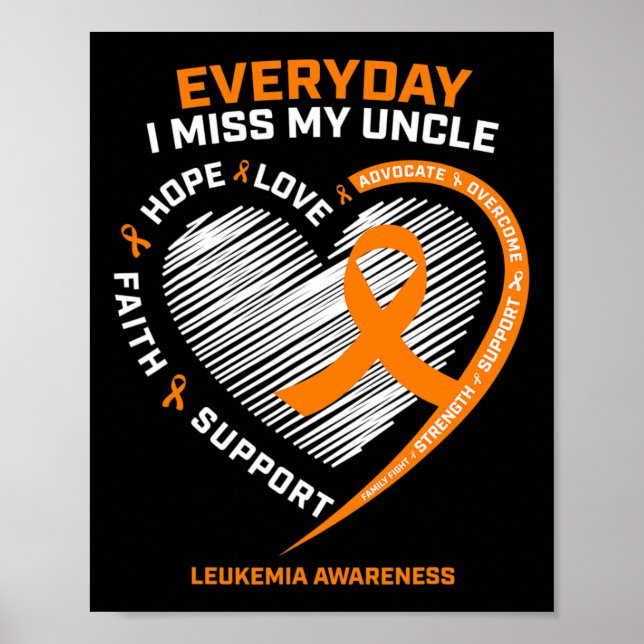 Póster Recuerdo De Mi Tío Leukemia Awarene (Frente)