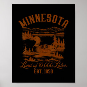 Póster Recuerdo de Minnesota State Travel Minnesota Commo