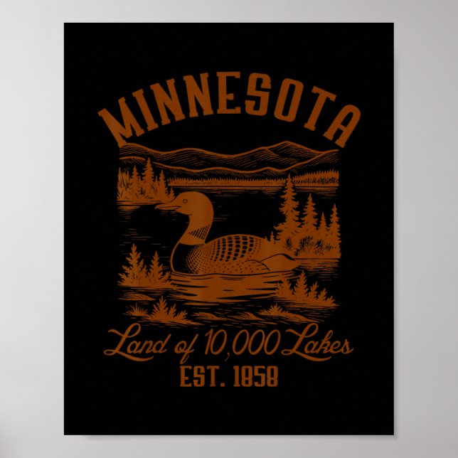Póster Recuerdo de Minnesota State Travel Minnesota Commo (Frente)