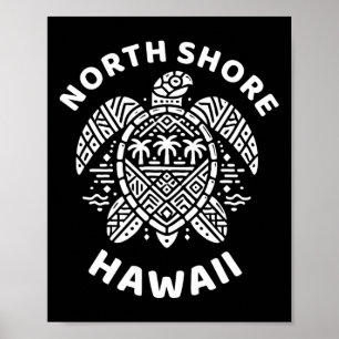 Póster Recuerdo de North Shore Oahu Hawái Surf hawaiano