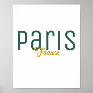 Póster Recuerdo de París, Francia