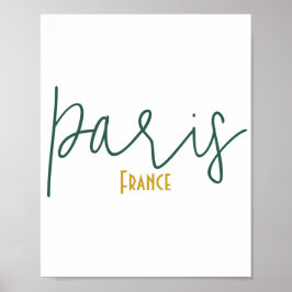 Póster Recuerdo de París, Francia