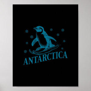 Póster Recuerdo de Pingüinos de Antártida - Aventura de C