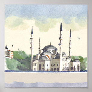 Póster Recuerdo de Santa Sofía de Estambul