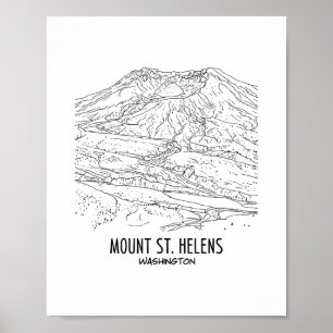 Póster Recuerdo de vacaciones del volcán Mount St Helens 