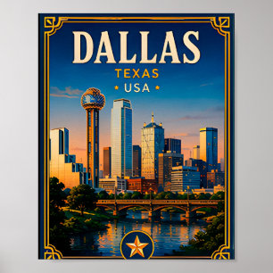 Póster ⭐ Recuerdo de vacaciones en Dallas Texas desde la