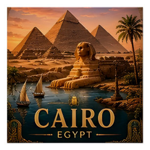 Póster 🧲 Recuerdo de vacaciones en El Cairo, Egipto para