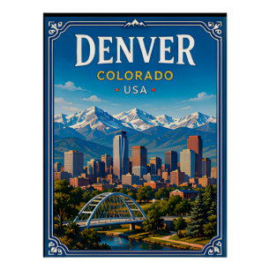 Póster 🏔️ Recuerdo de vacaciones en la montaña de Denver
