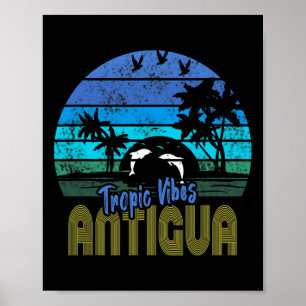 Póster Recuerdo de vacaciones en la playa caribeña de Ant
