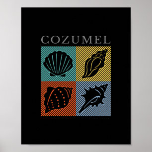Póster Recuerdo de vacaciones en la playa colorida de Coz