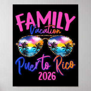 Póster Recuerdo de vacaciones en Puerto Rico 2026 para fa