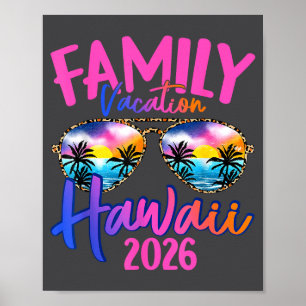 Póster Recuerdo de vacaciones hawaianas de Hawái 2026 que