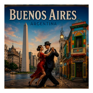 Póster 🧲 Recuerdo de viaje a Buenos Aires Argentina para