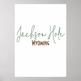 Póster Recuerdo de viaje a Jackson Hole, Wyoming