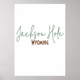 Póster Recuerdo de viaje a Jackson Hole, Wyoming