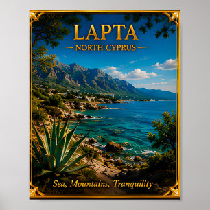 Póster Recuerdo de viaje a la costa montañosa del norte d